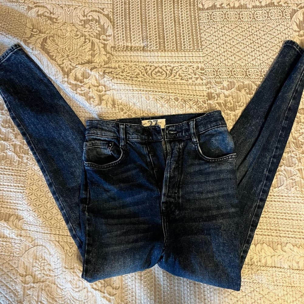 Free People Womens Super High RIse Skinny Jeans Size 27